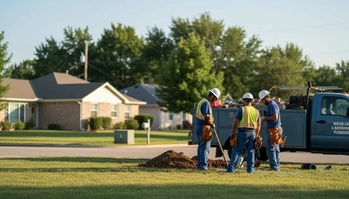 Residential water line and bathroom plumbing service in Harrisville, MS